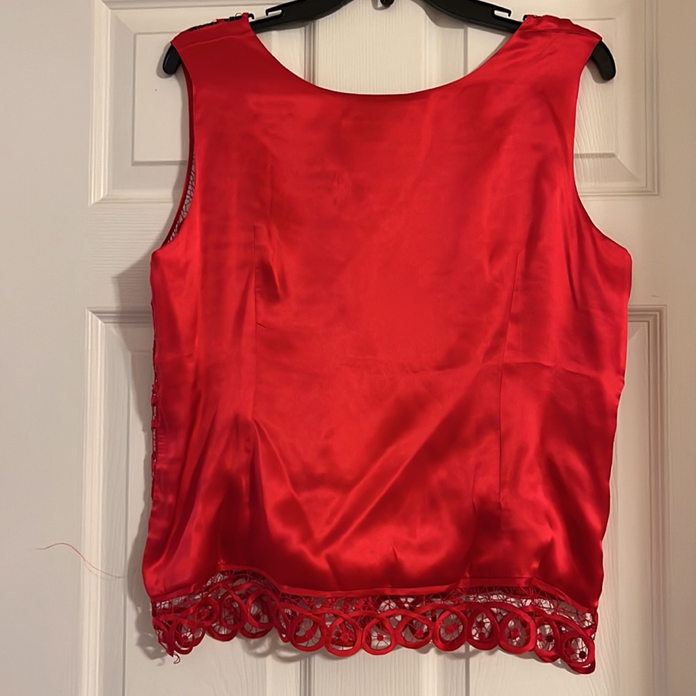 Soulmates red silk and lace blouse - Picture 5 of 5
